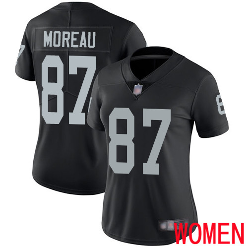 Oakland Raiders Limited Black Women Foster Moreau Home Jersey NFL Football #87 Vapor Untouchable Jersey